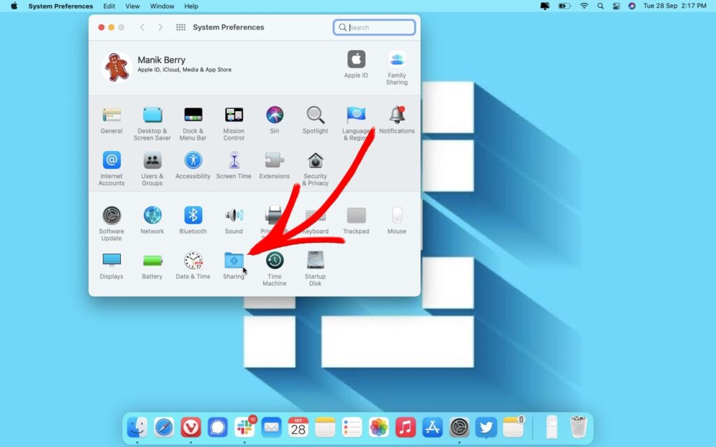 Change AirDrop name on Mac 2