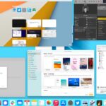 Screenshot of multiple default macOS apps