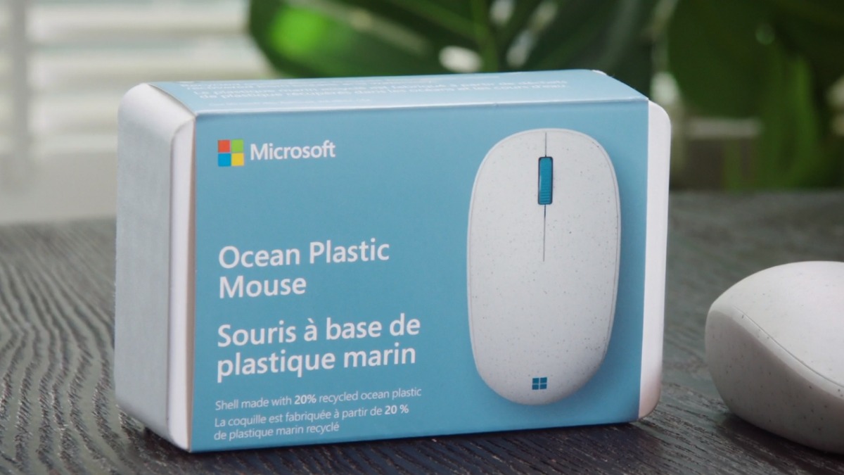 Microsoft's Ocean Plastic Mouse Is Made From Recycled Ocean Plastic