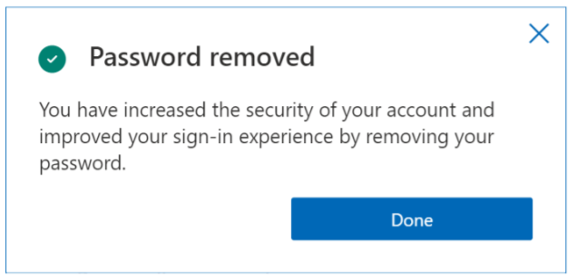 account password removed