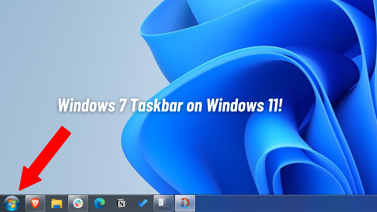 windows 7 taskbar looks old
