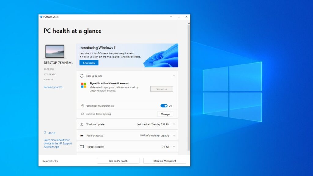 Microsoft Is Bringing Its Pc Health Check App To A Windows 10 Pc Near You