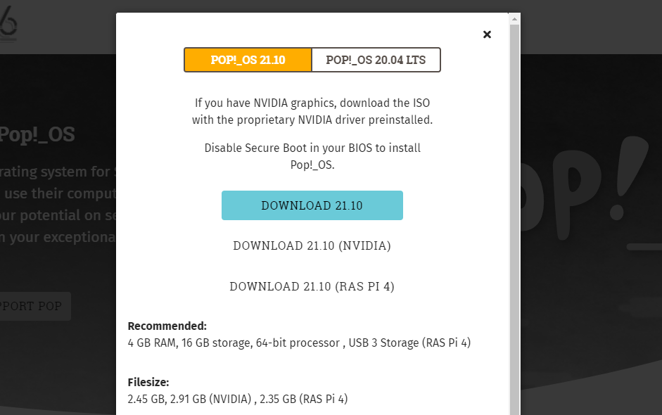 Pop!_OS 21.10 now available for raspberry pi