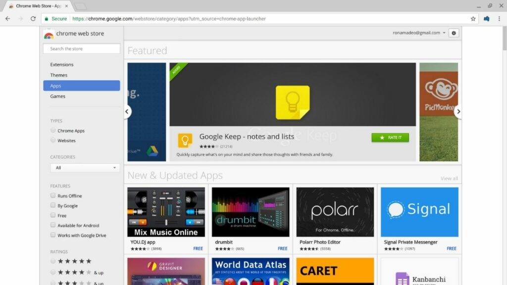 chromebook chrome web store