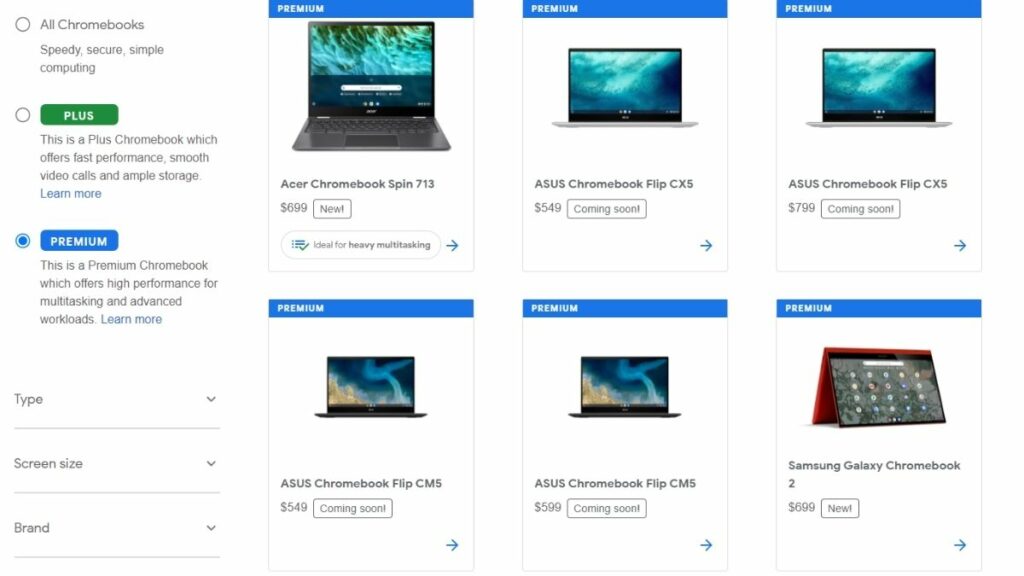 chromebooks premium chromebooks