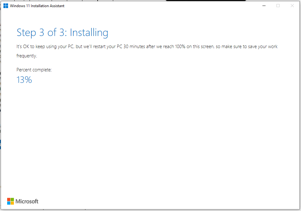 Windows 11 installation wizard upgrade