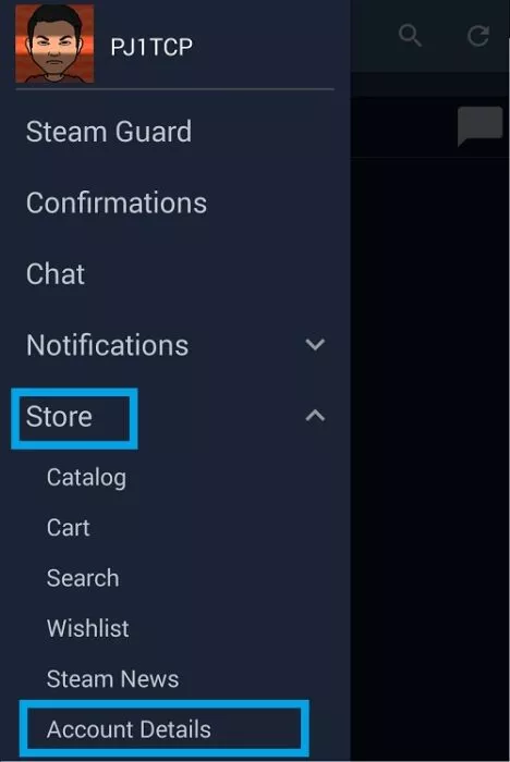 How to find steam id using store