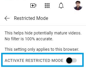 activating restricted mode