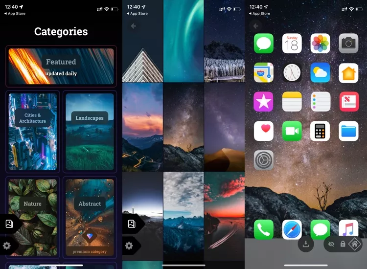 Dark wallpaper and themes for iPhone