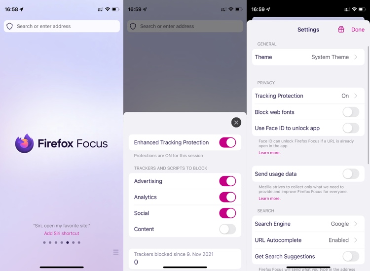 Firefox Focus- best safari alternatives