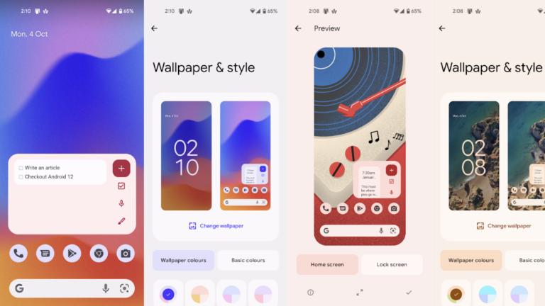 Here’s A list Of All The Manufacturers Who’ll Include Wallpaper Theming In Android 12