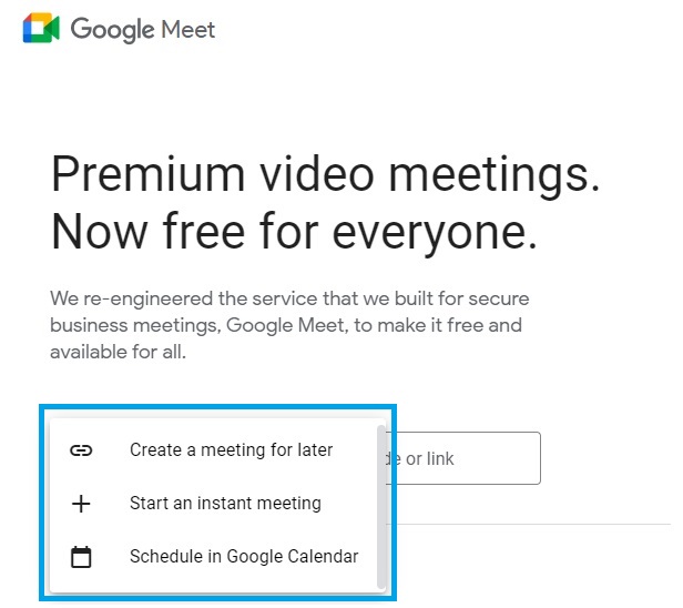 New meeting options