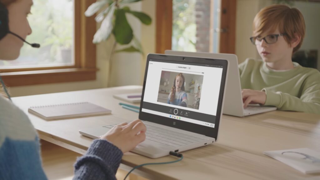 Students Using Surface Laptop SE