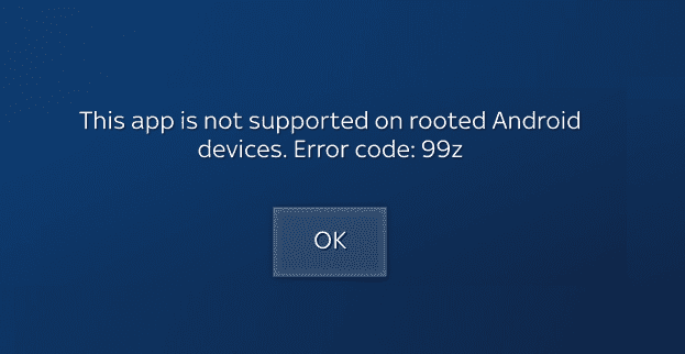 This app is not supported on rooted devices