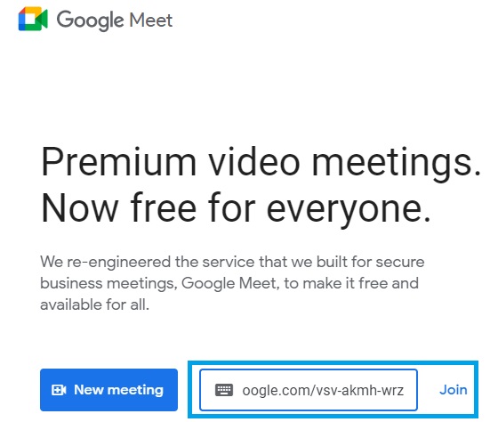 google meet session invite link