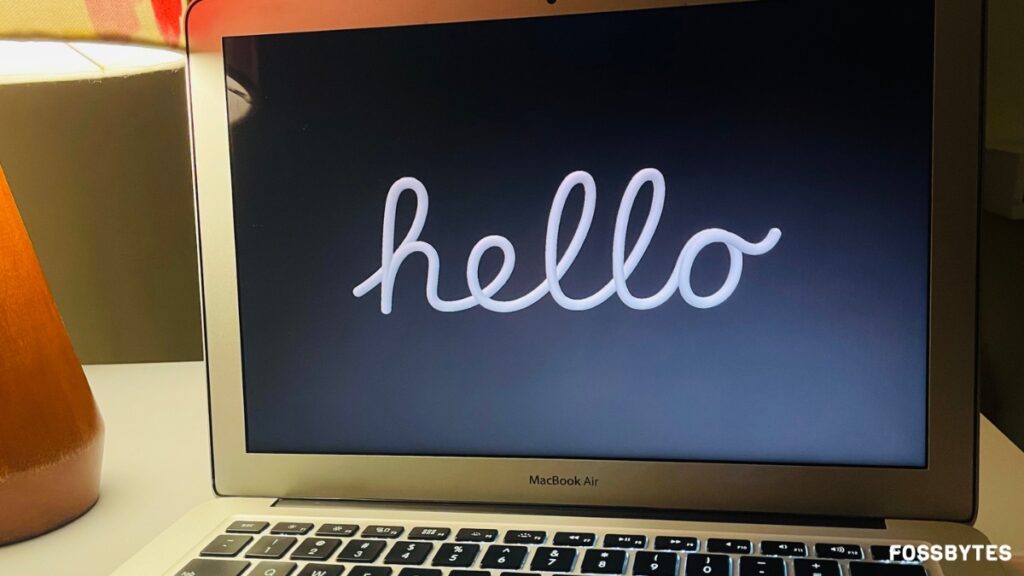 macOS Monterey screensaver on MacBook Air