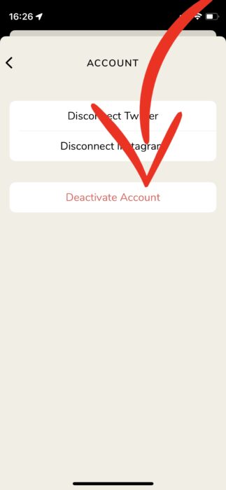steps to deactivate account