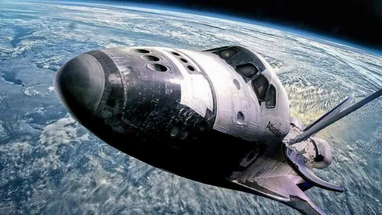 NASA atlantis orbiter vehicle in space