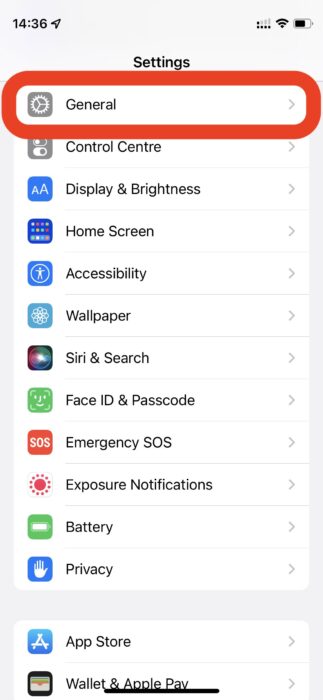 Reset iPhone settings 1