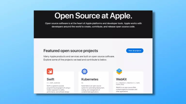Apple’s Redesigned Website Showcases Open Source Projects & Contributions