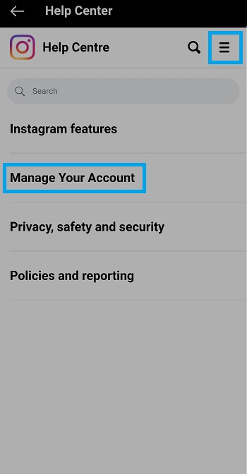 manage your Insta account