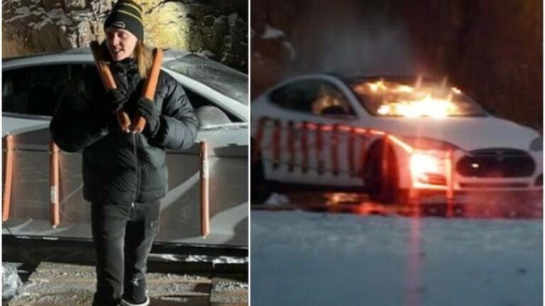 tesla owners blows up car because of insane repair cost