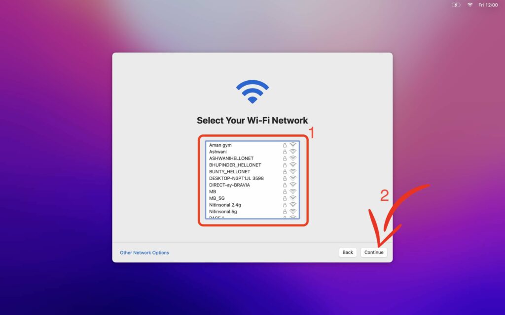 4. Select WiFi