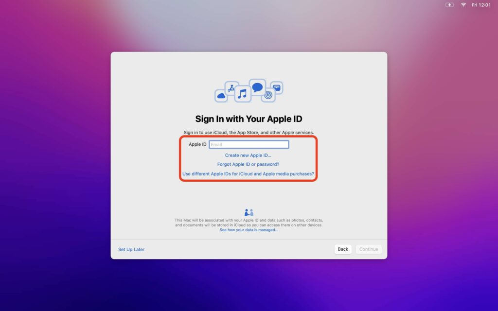 7. Sign in to iCloud