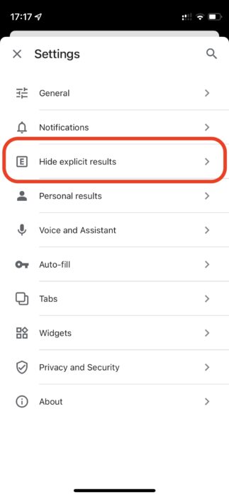 How to turn Google SafeSearch on/off in Google App- 3