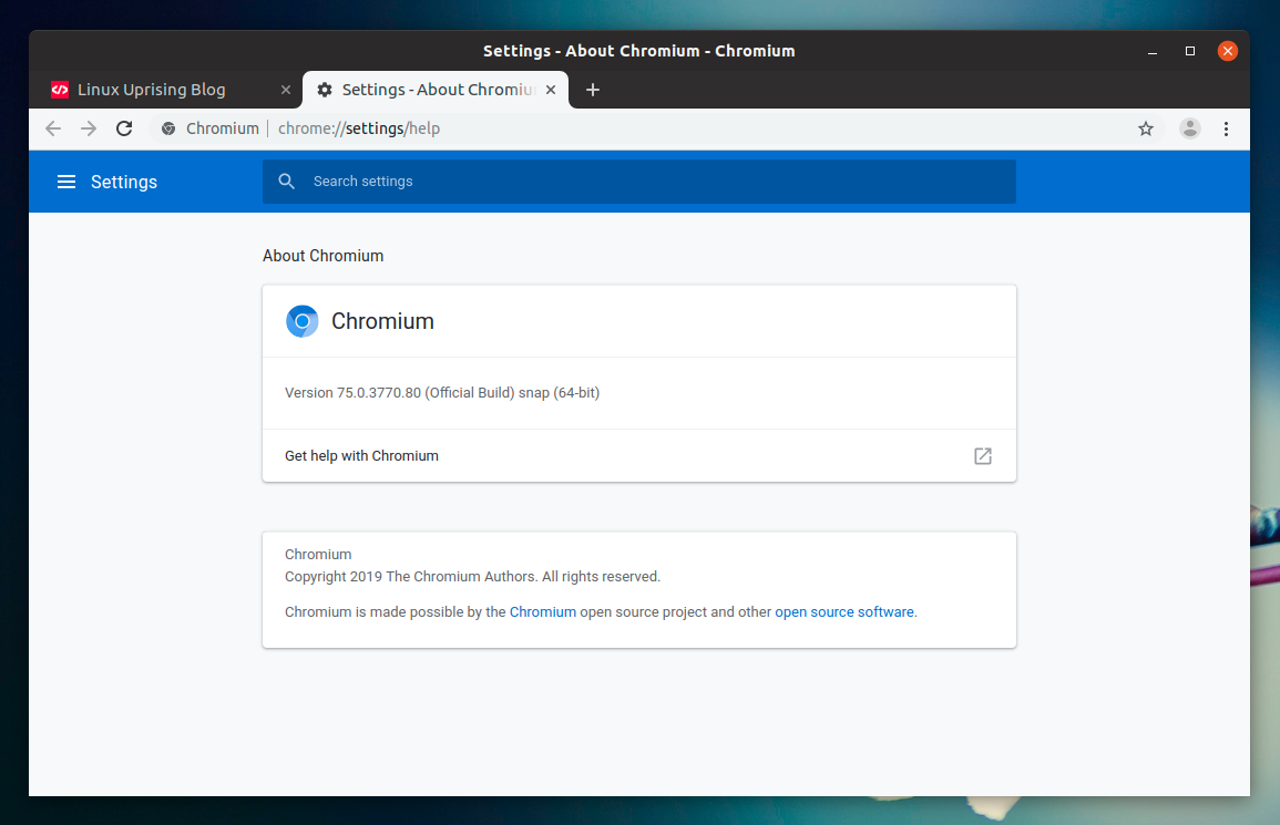 Chromium on Linux