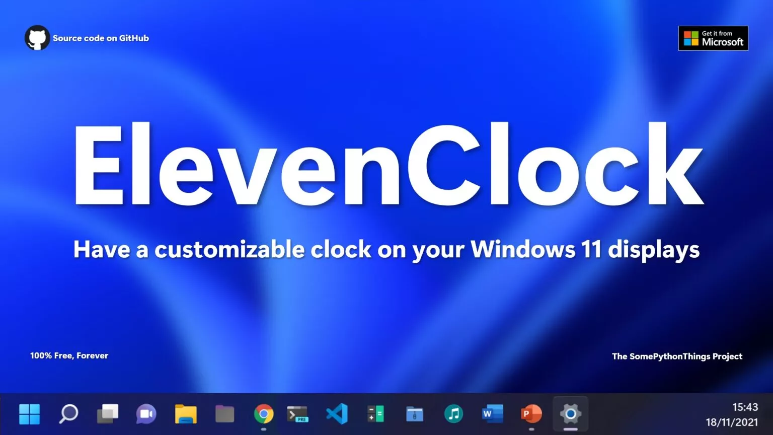 for windows instal ElevenClock 4.3.0