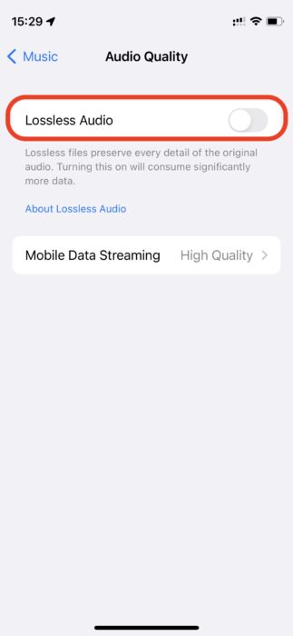 how to listen Apple lossless audio on iPhone-3