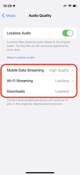 how to listen Apple lossless audio on iPhone-4