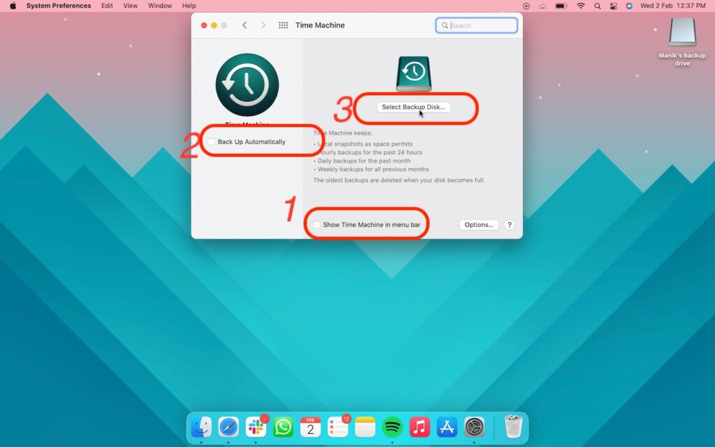 3. How to take a time machine backup on Mac- What is Apple Time Machine on Mac