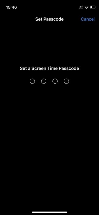 3. Lock screen time settings with passcode on iPhone