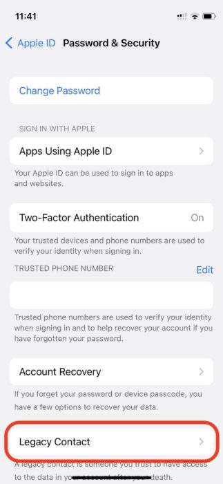 3. how to add Apple digital legacy contacts