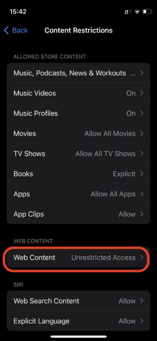 5. How to Block websites on iPhone