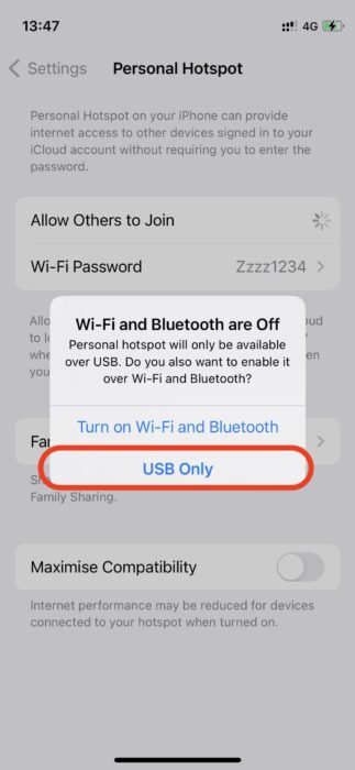 8. Hotspot melalui WiFi