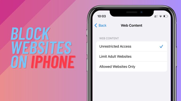 Block WebsitesOn iPhone