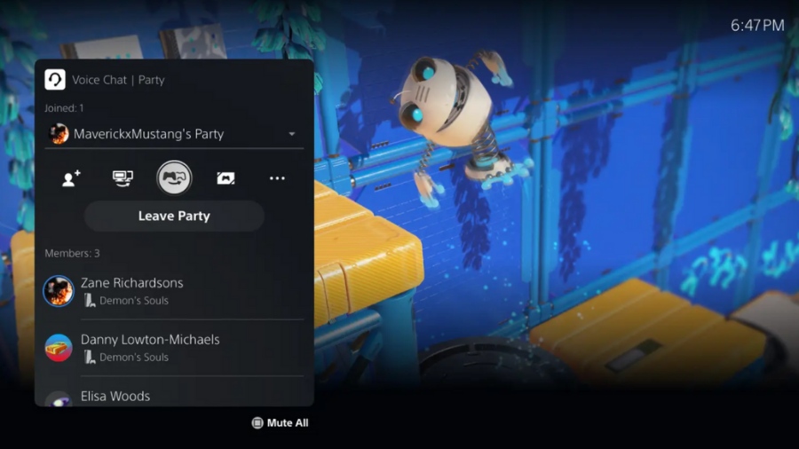 PS5 party chat