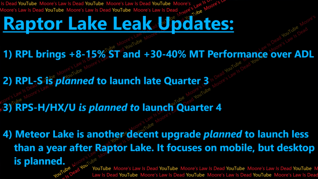 raptor lake performance leaks