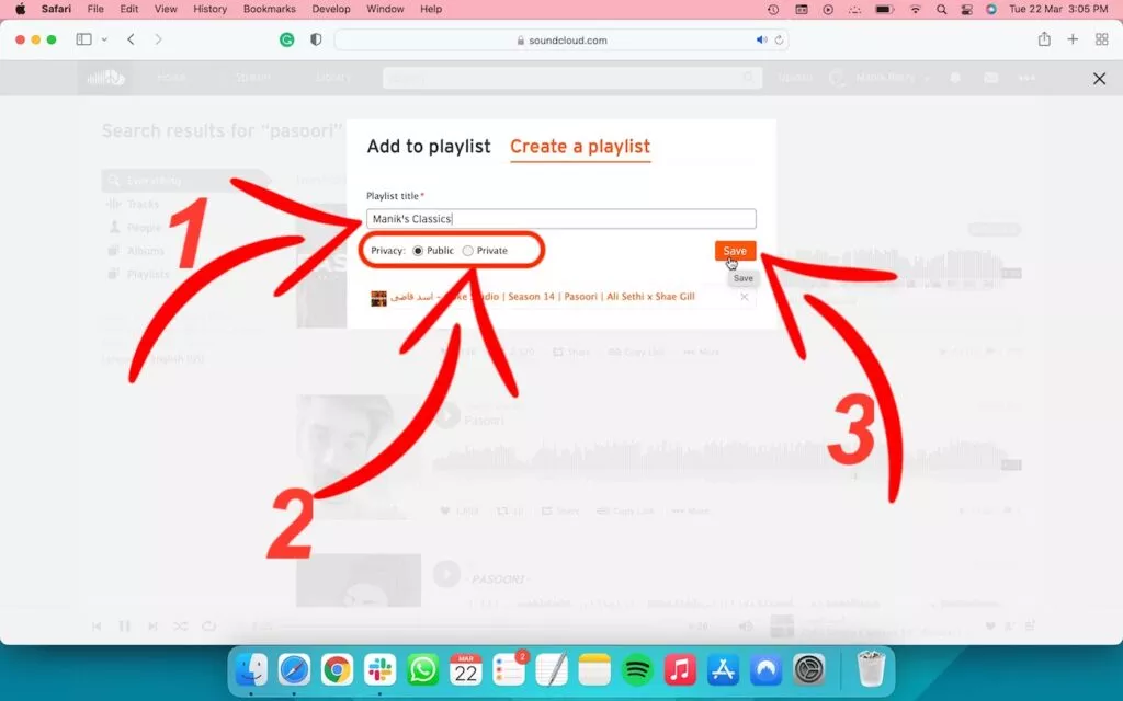 How to create a playlist on SouncCloud from SoundCloud website 4