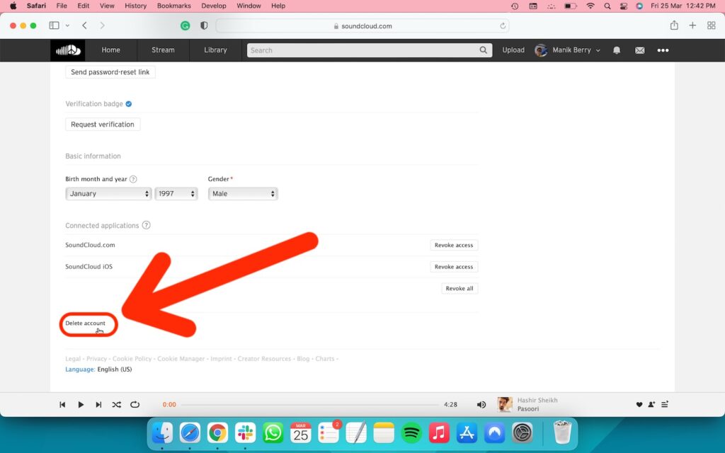 How to delete SoundCloud account-3