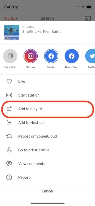 How to make a playlist on SoundCloud iOS- 2