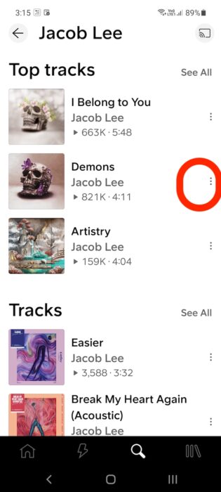Make a soundcloud playlist from Android app- 1