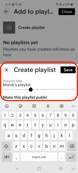 Make a soundcloud playlist from Android app- 4
