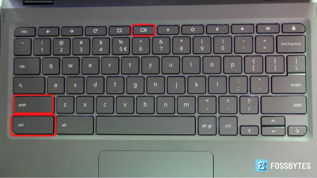Take a screenshot on chromebook using keyboard shortcuts