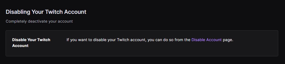 disable twitch account