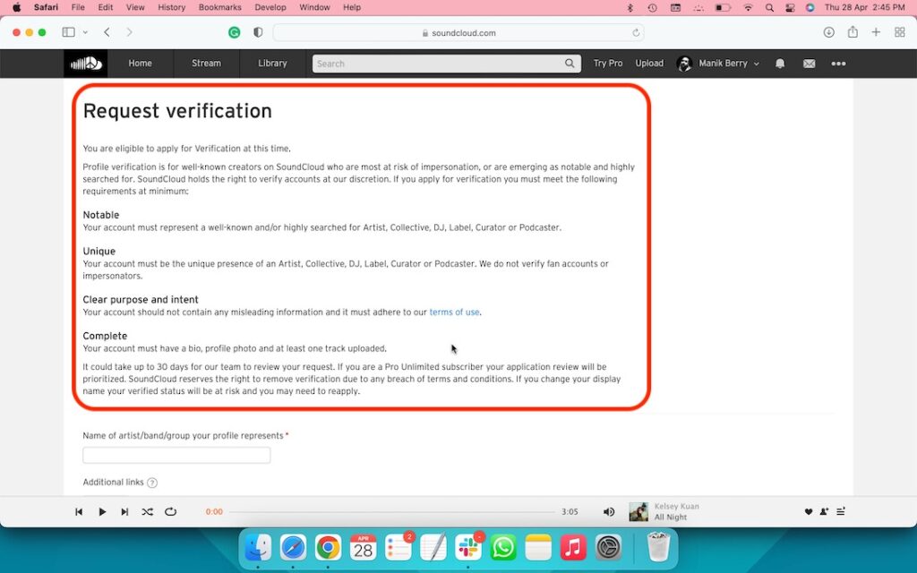 How to get verified on Soundcloud- 4
