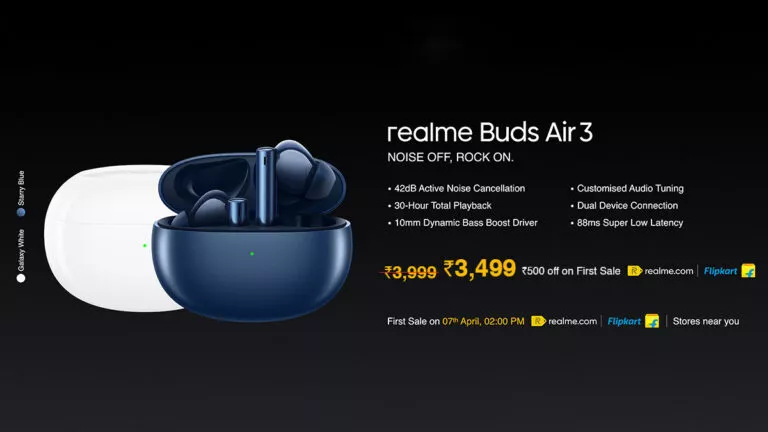 Realme Buds Air 3 With Best-In-Class ANC Launched In India